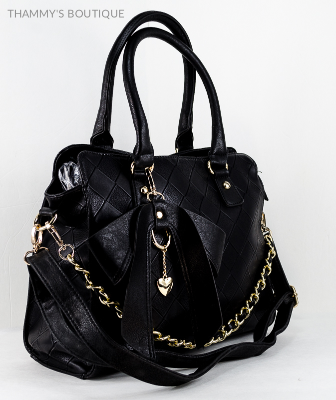 Leather Bow Handbag